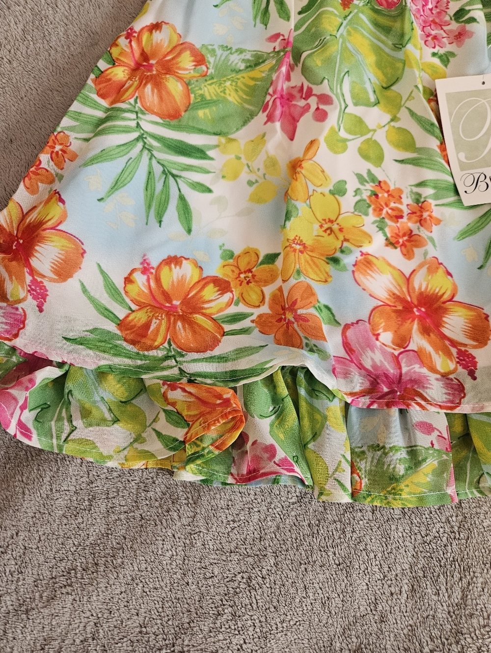 Bonnie Jean Floral Sundress Multicolor Girls 2T - Picture 3 of 5